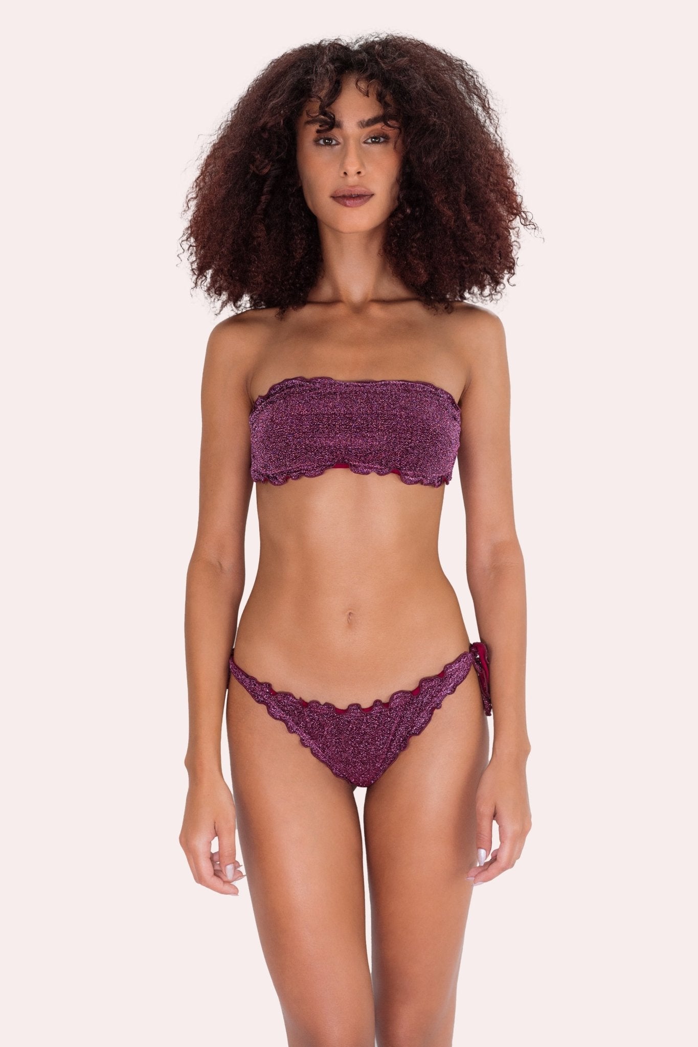 Capri Lurex Bordeaux - Bikini - Sinuose