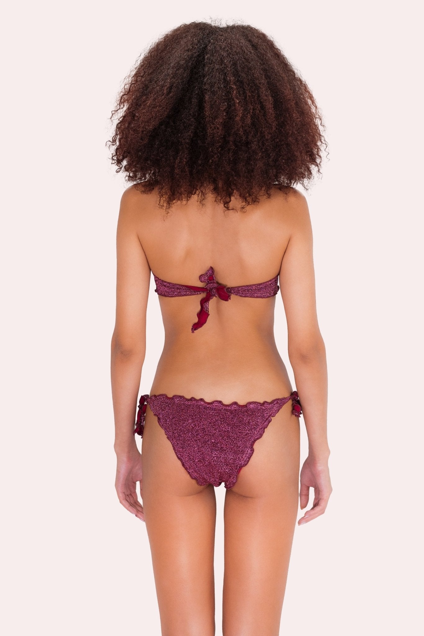 Capri Lurex Bordeaux - Bikini - Sinuose