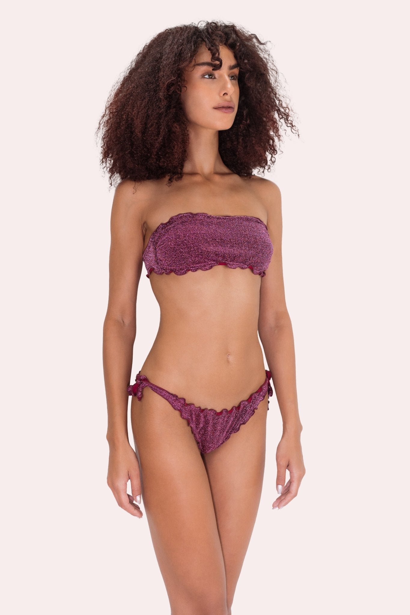 Capri Lurex Bordeaux - Bikini - Sinuose